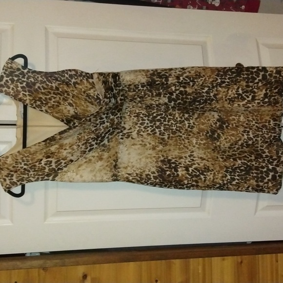 AnnaLee +Hope women's animal print midi dress Sz 10 - Picture 17 of 17